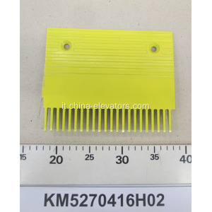Pettine in alluminio giallo per scale mobili KONE KM5270416H02